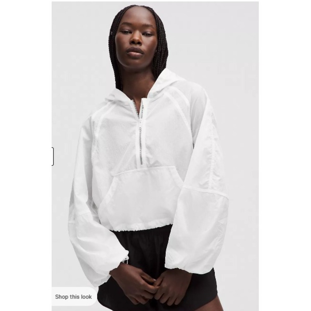 909-Lululemon Scuba Cropped Anorak-White